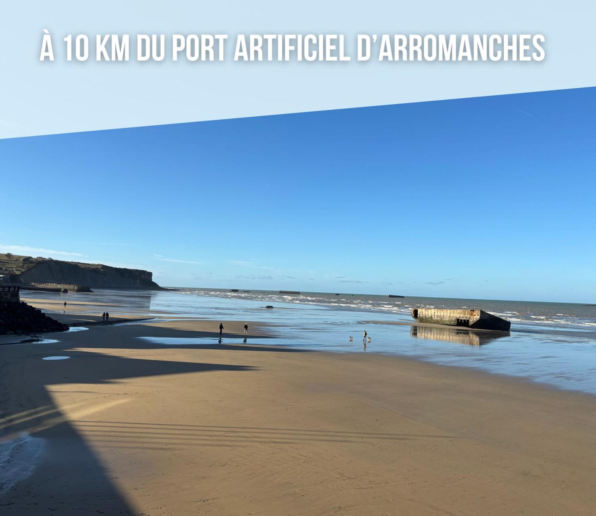 Maison De Campagne Lumineuse Spacieuse Dans Impasse Au Calme A Proximite D'Un Chateau Deux Verandas Grand Jardin Cabane Pour Velos, Pres Port En Bessin Et Bayeux, Proche Plages Du Debarquement Commes Exteriör bild